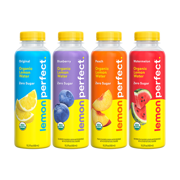 Lemon Perfect 4-Flavor Variety Pack Zero Sugar Organic Lemon Water