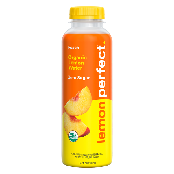 Lemon Perfect Peach Zero Sugar Organic Lemon Water